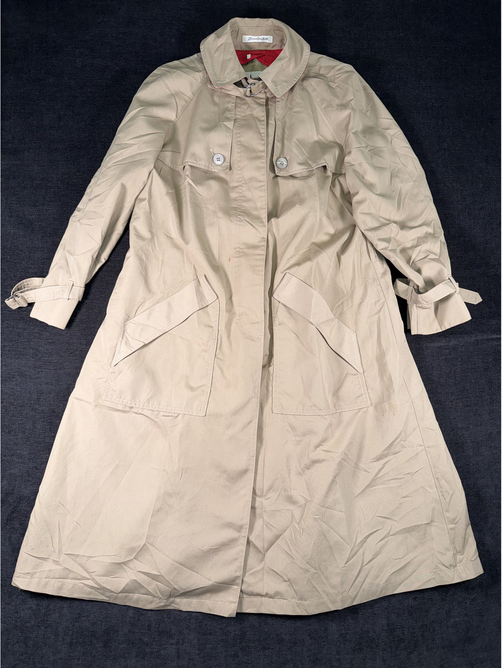 Misty Harbor Classic Beige Trench Coat Size 14 Regular